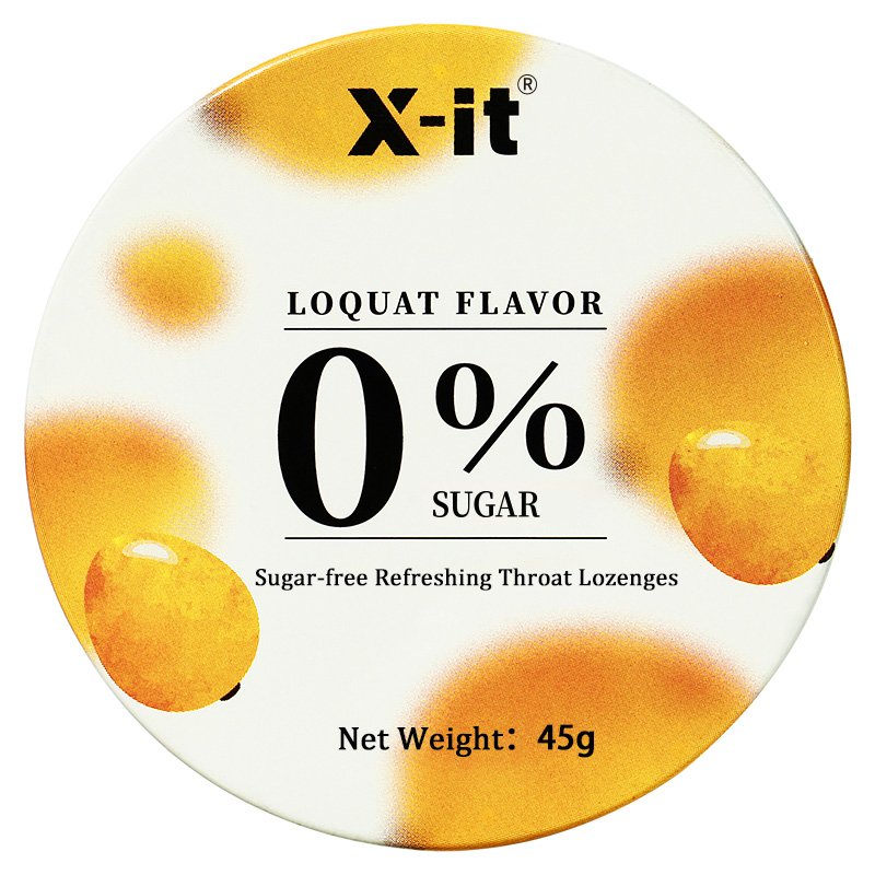 X-it Sugar-free Refreshing Throat Lozenges(Loquat Flavor) 45g